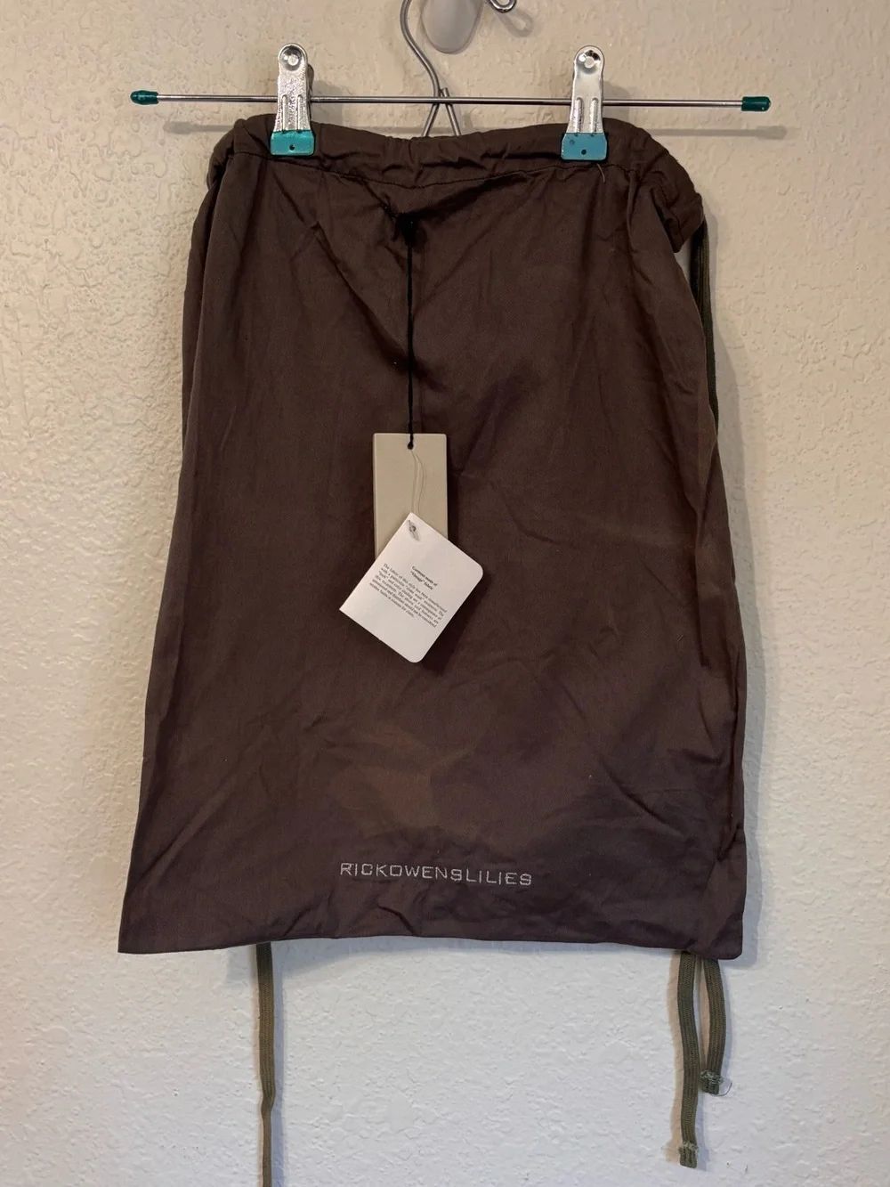 Rick Owen Drawstring Dust Bag